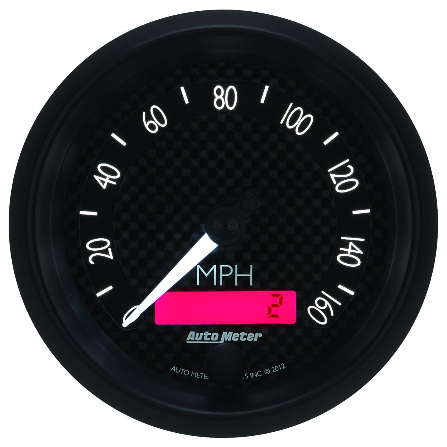 AUTOMETER 3-3/8", 0-160 MPH, In-Dash, Black Carbon Fiber Dial, LCD Tripmeter Auto Meter GT Series Speedometer AU8088 SR