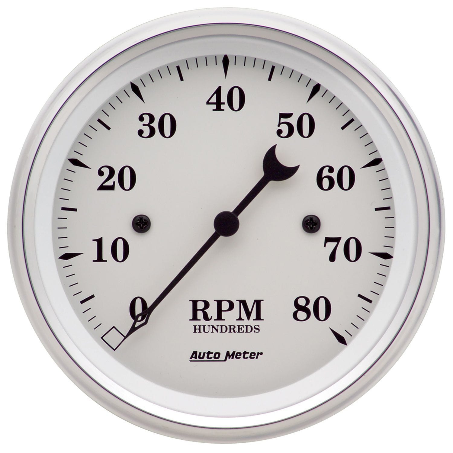 AUTOMETER 3-3/8", In-Dash, Electric, 0-8,000 rpm Auto Meter Old Tyme White Tachometer AU1690 SR