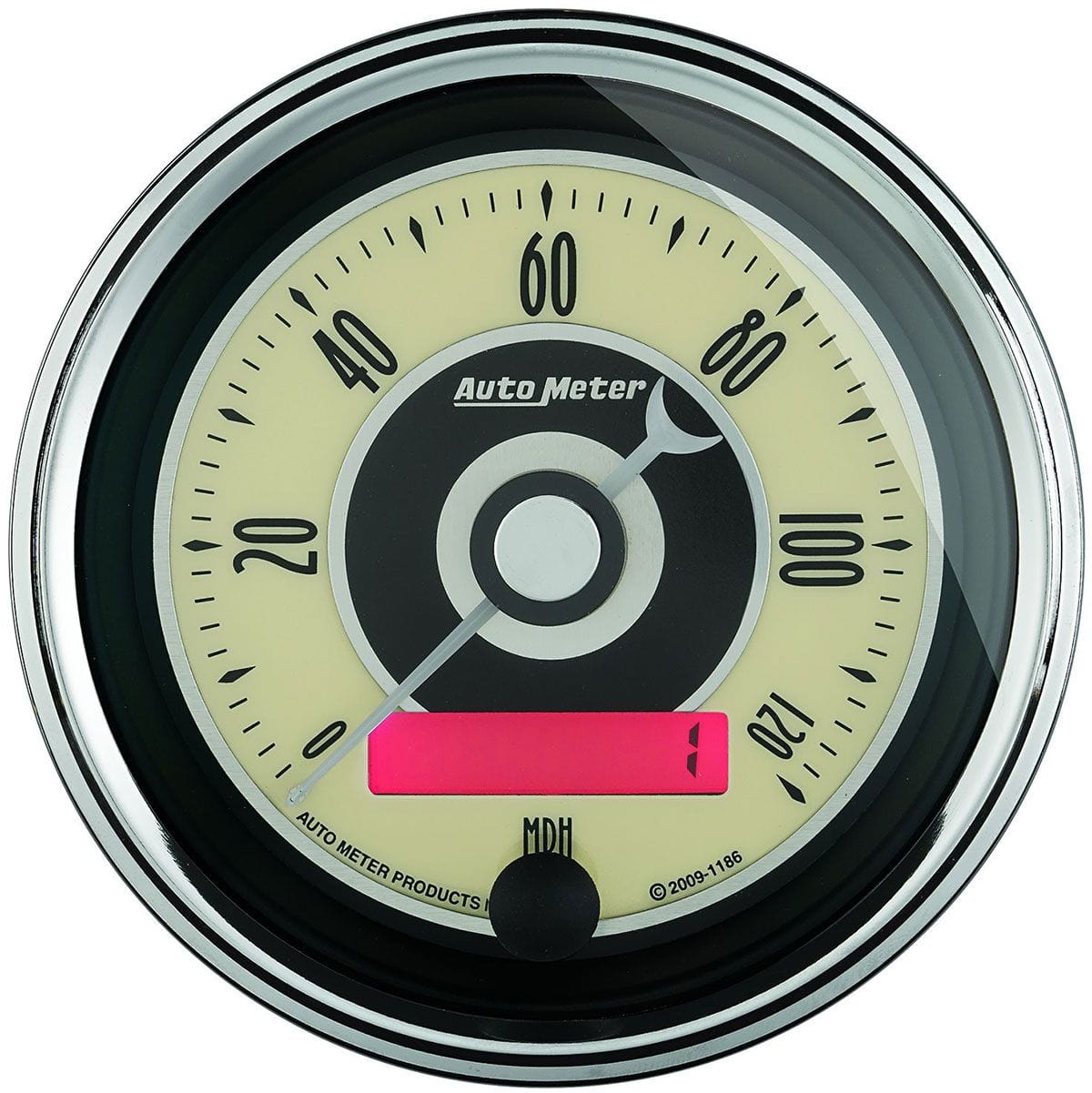 AUTOMETER 3-3/8", In-Dash, Electrical, Programmable, 0-120 mph Auto Meter Cruiser AD Speedometer AU1187 SR
