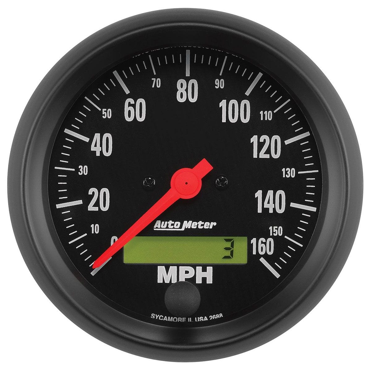 AUTOMETER 3-3/8", In-Dash, Electrical, Programmable, 0-160 mph Auto Meter Z-Series Speedometer AU2688 SR