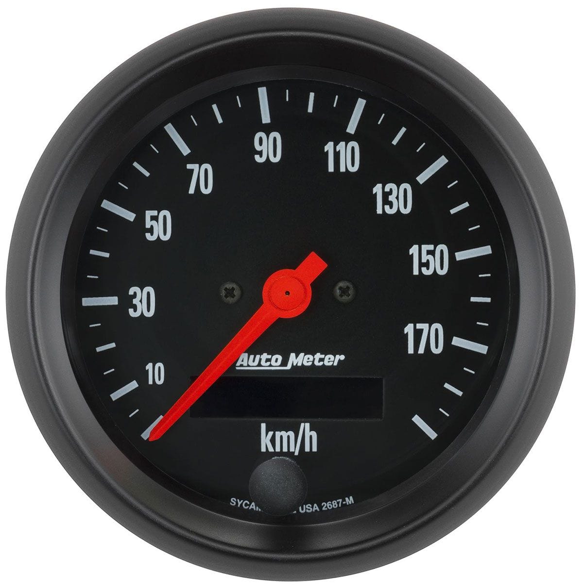 AUTOMETER 3-3/8", In-Dash, Electrical, Programmable, 0-190 kph Auto Meter Z-Series Speedometer AU2687-M SR