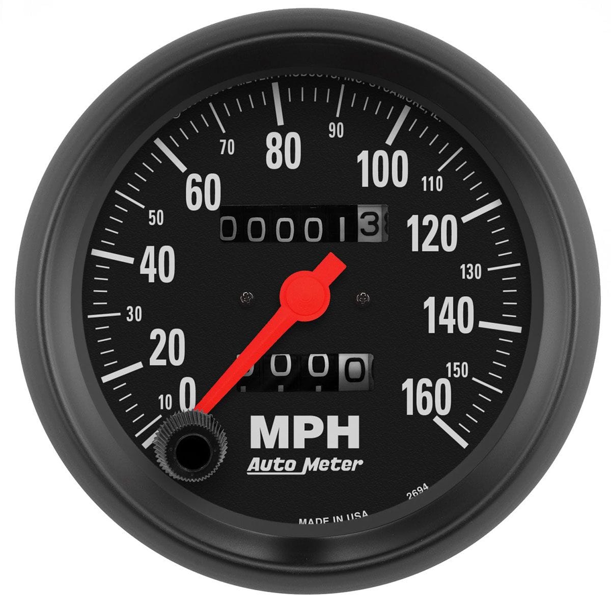 AUTOMETER 3-3/8", In-Dash, Mechanical, 0-160 mph Auto Meter Z-Series Speedometer AU2694 SR