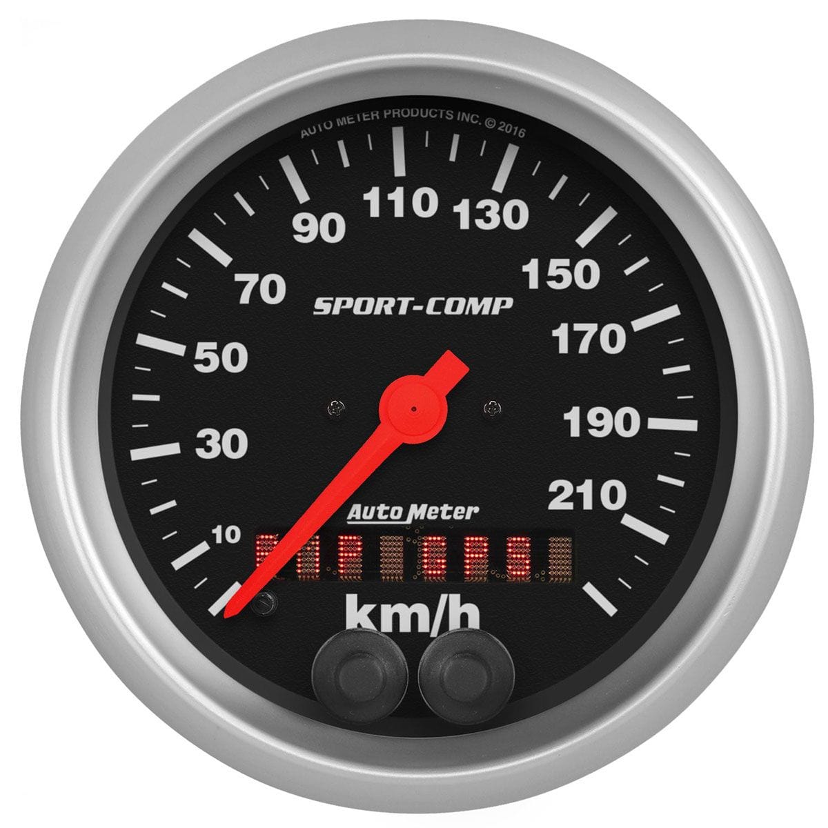 AUTOMETER 3-3/8", In-Dash, Metric, 0-225 kph Auto Meter Sport-Comp GPS Speedometer AU3982-M SR