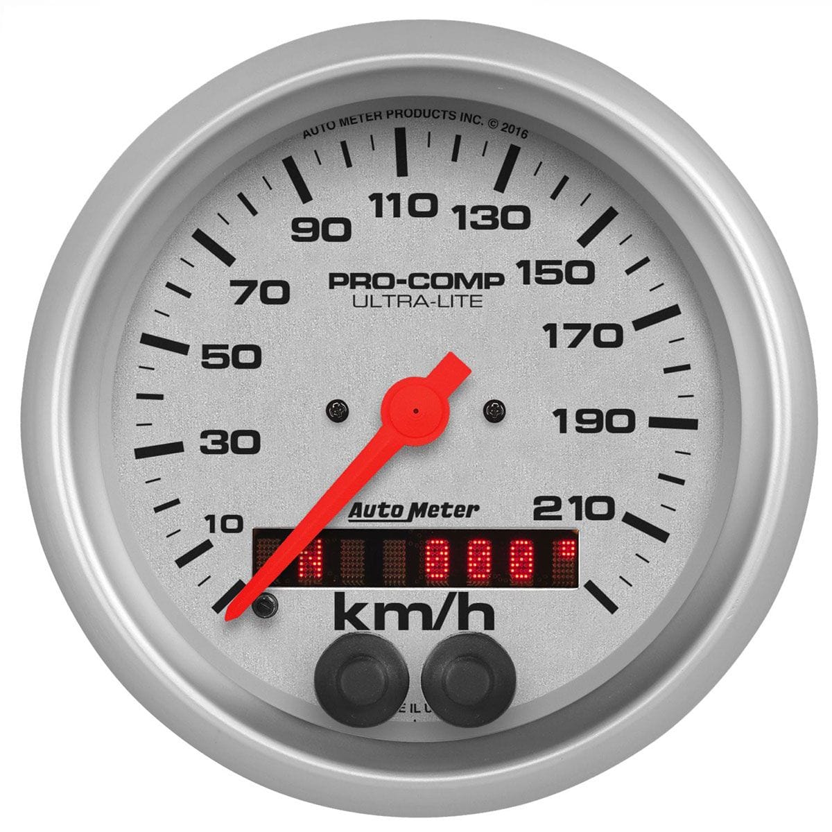 AUTOMETER 3-3/8", In-Dash, Metric, 0-225 kph Auto Meter Ultra-Lite GPS Speedometer AU4480-M SR