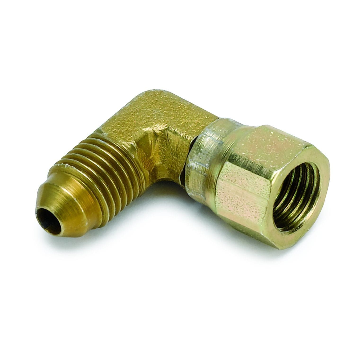 AUTOMETER -4AN elbow fitting, 90 deg. with swivel nut, Steel, Cadmium Plated Auto Meter Elbow Fitting AU3274 SR