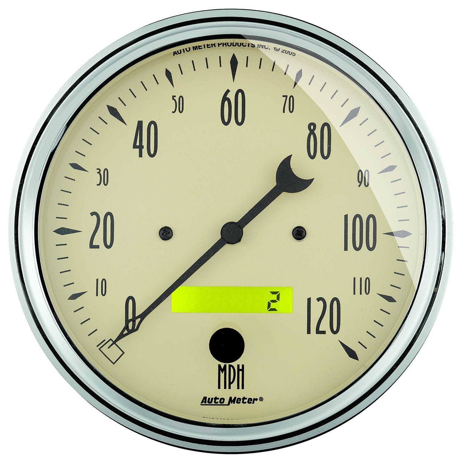 AUTOMETER 5", In-Dash, Electric, Programmable, 0-120 mph Auto Meter Antique Beige Speedometer AU1889 SR