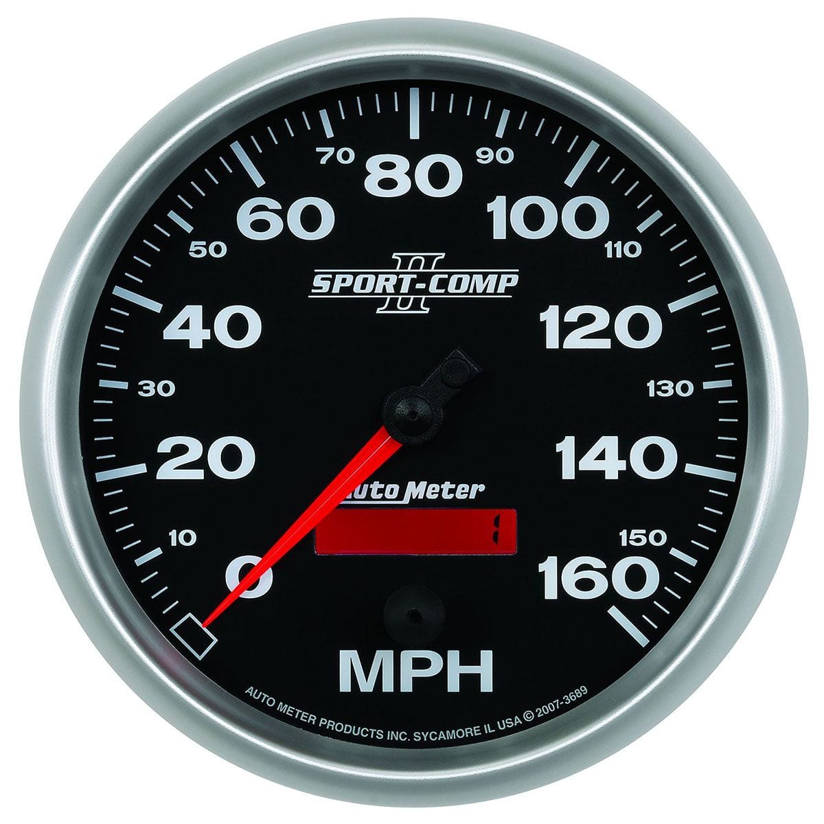 AUTOMETER 5", In-Dash, Programmable, 0-160 mph Auto Meter Sport-Comp II Speedometer AU3689 SR