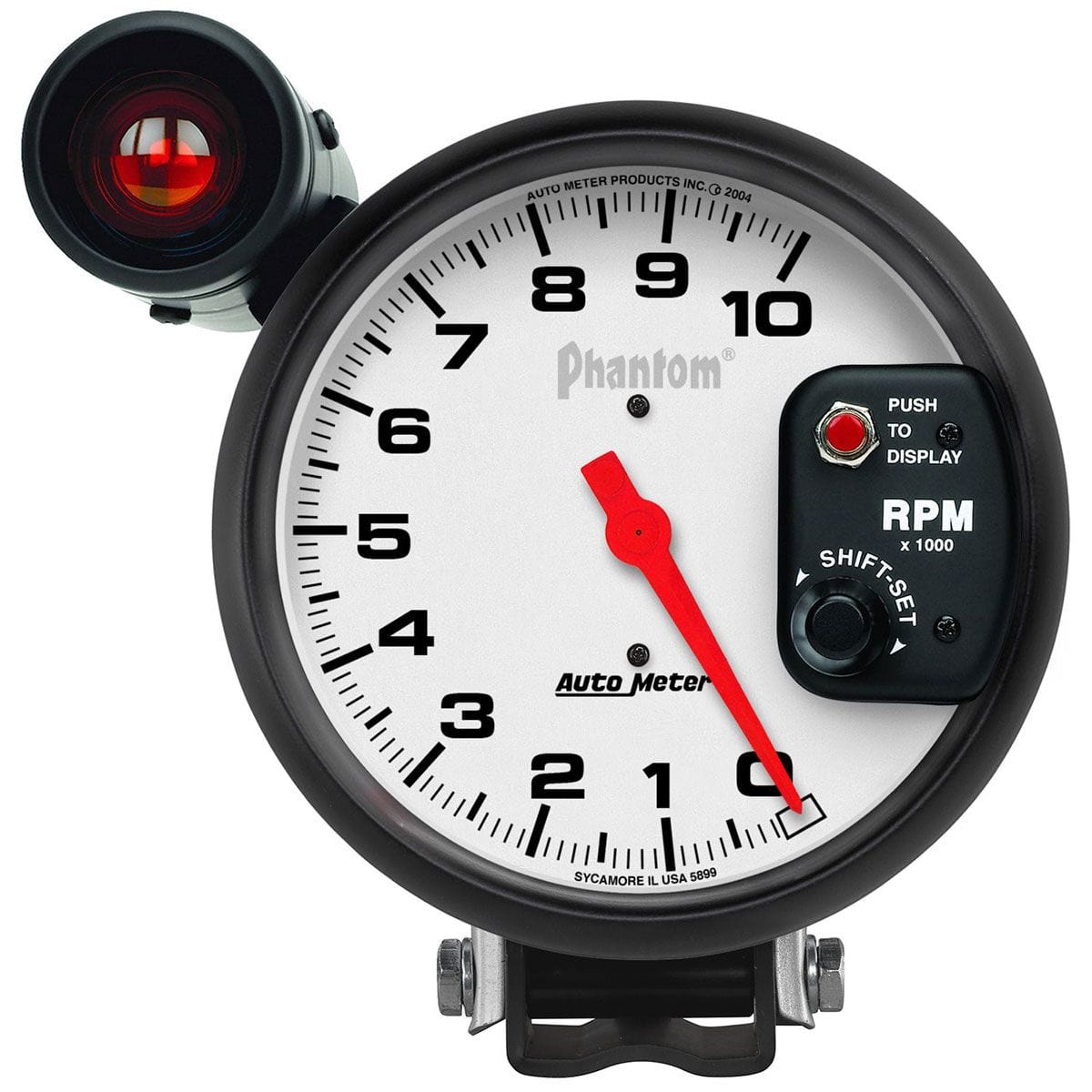 AUTOMETER 5", Pedestal Mount,, 0-10,000 rpm Auto Meter Phantom Series Monster Shift-Lite Tachometer AU5899 SR