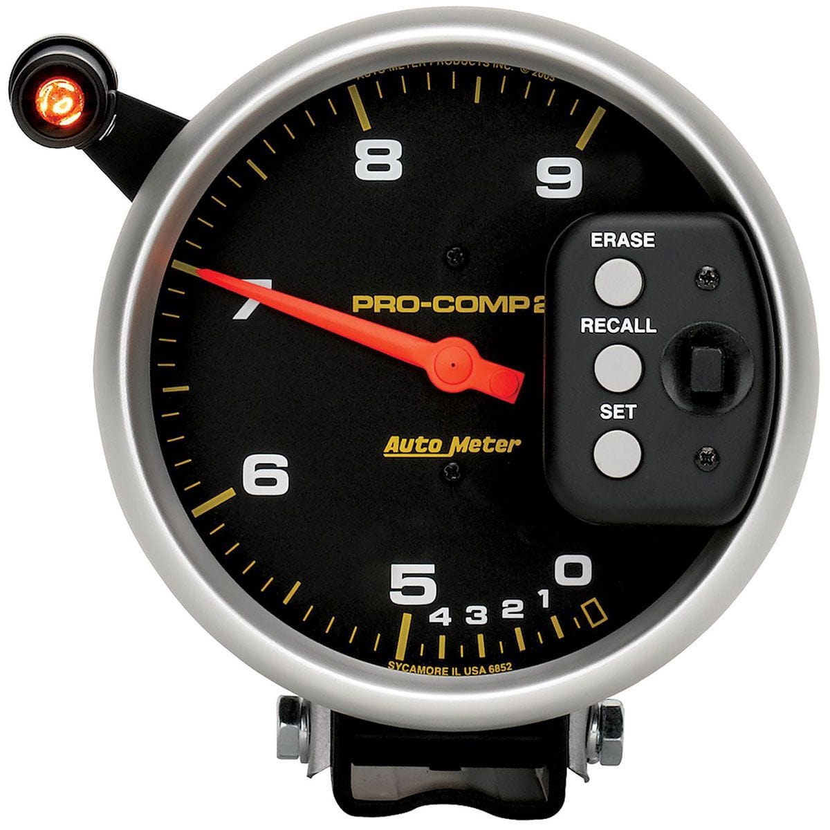 AUTOMETER 5", Pedestal Mount, Dual Range, Peak RPM Memory, 0-9,000 rpm Auto Meter Pro-Comp Series II Tachometer AU6852 SR