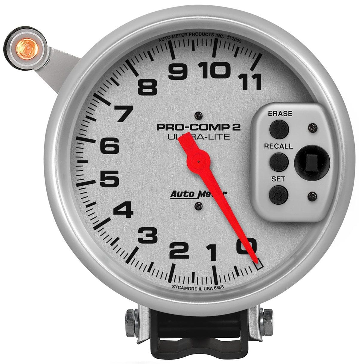 AUTOMETER 5", Pedestal Mount, Single Range, Memory, 0-11,000 rpm Auto Meter Ultra-Lite Pro-Comp II Shift-Lite Tachometer AU6858 SR