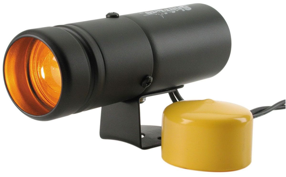 AUTOMETER Black, amber lens and yellow boot Auto Meter Shift-Lite AU5334 SR