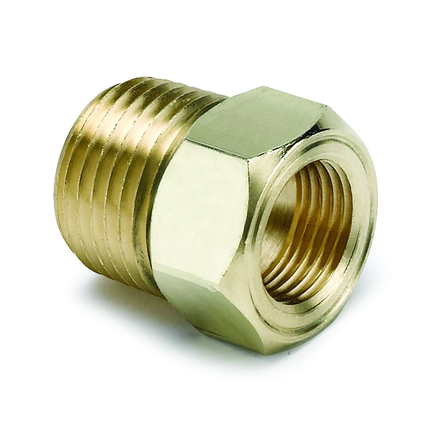 AUTOMETER Brass male 1/2" NPT fitting with female 5/8"-18 UNF thread. Auto Meter Temperature Adapter AU2264 SR