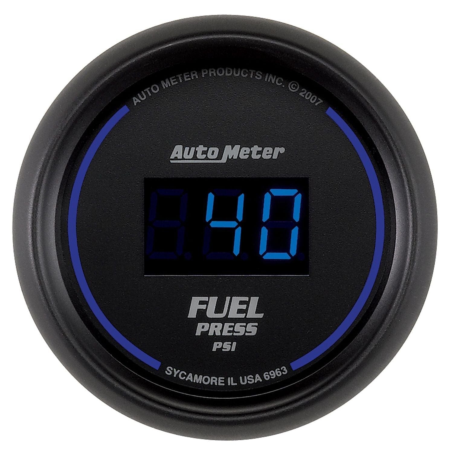AUTOMETER Digital, In-dash, 2-1/16", 0-100 psi Auto Meter Cobalt Digital Series Fuel Pressure Gauge AU6963 SR