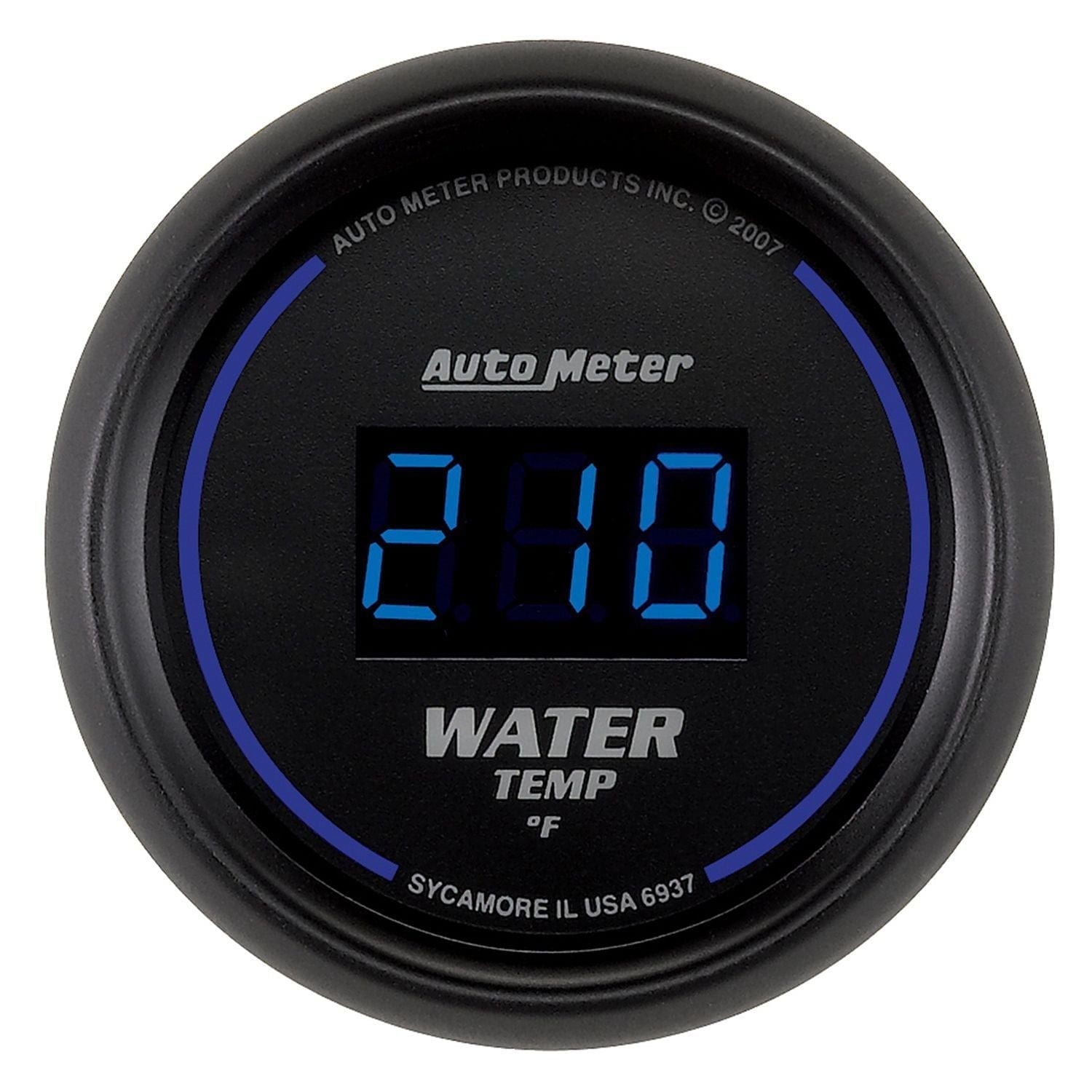 AUTOMETER Digital, In-dash, 2-1/16", 0-300°F Auto Meter Cobalt Digital Series Water Temperature Gauge AU6937 SR
