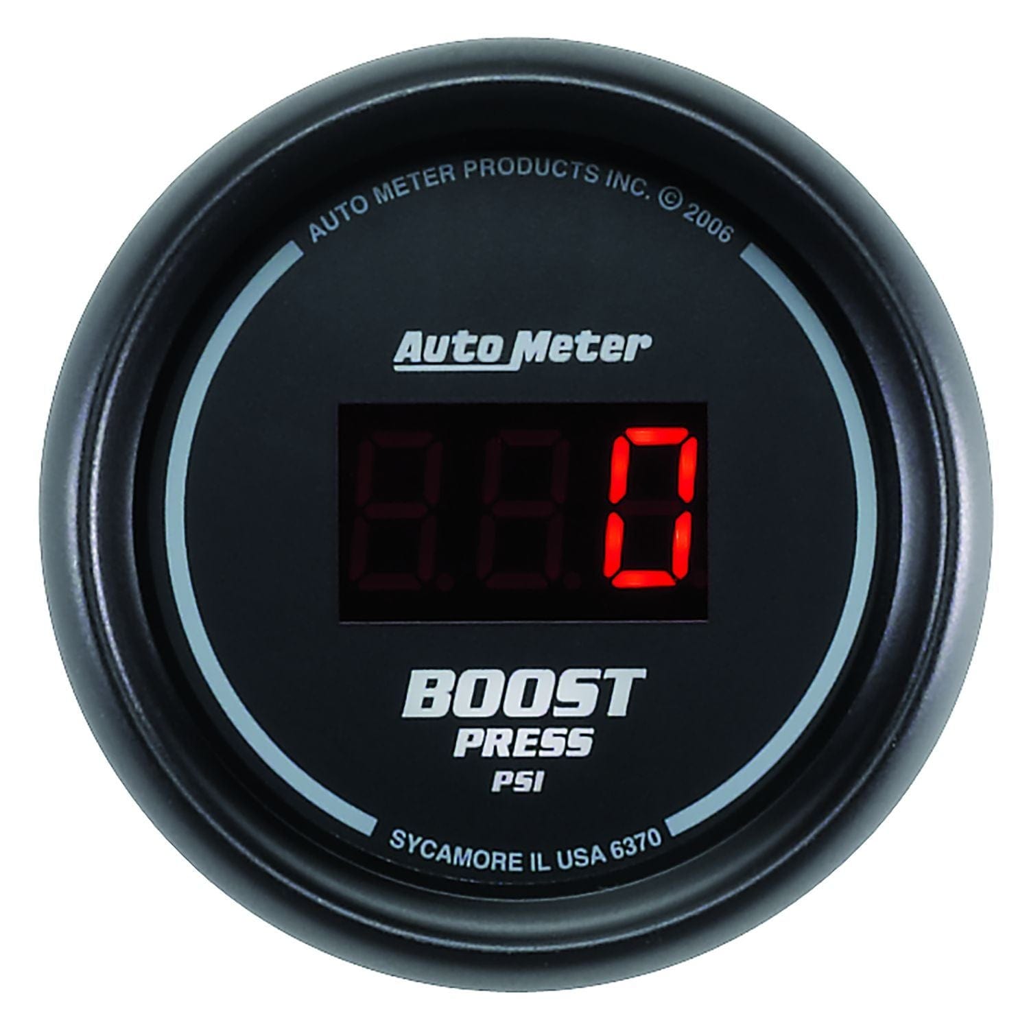 AUTOMETER Digital, In-dash, 2-1/16", 5 - 60 psi Auto Meter Sport-Comp Digital Series Boost Gauge AU6370 SR