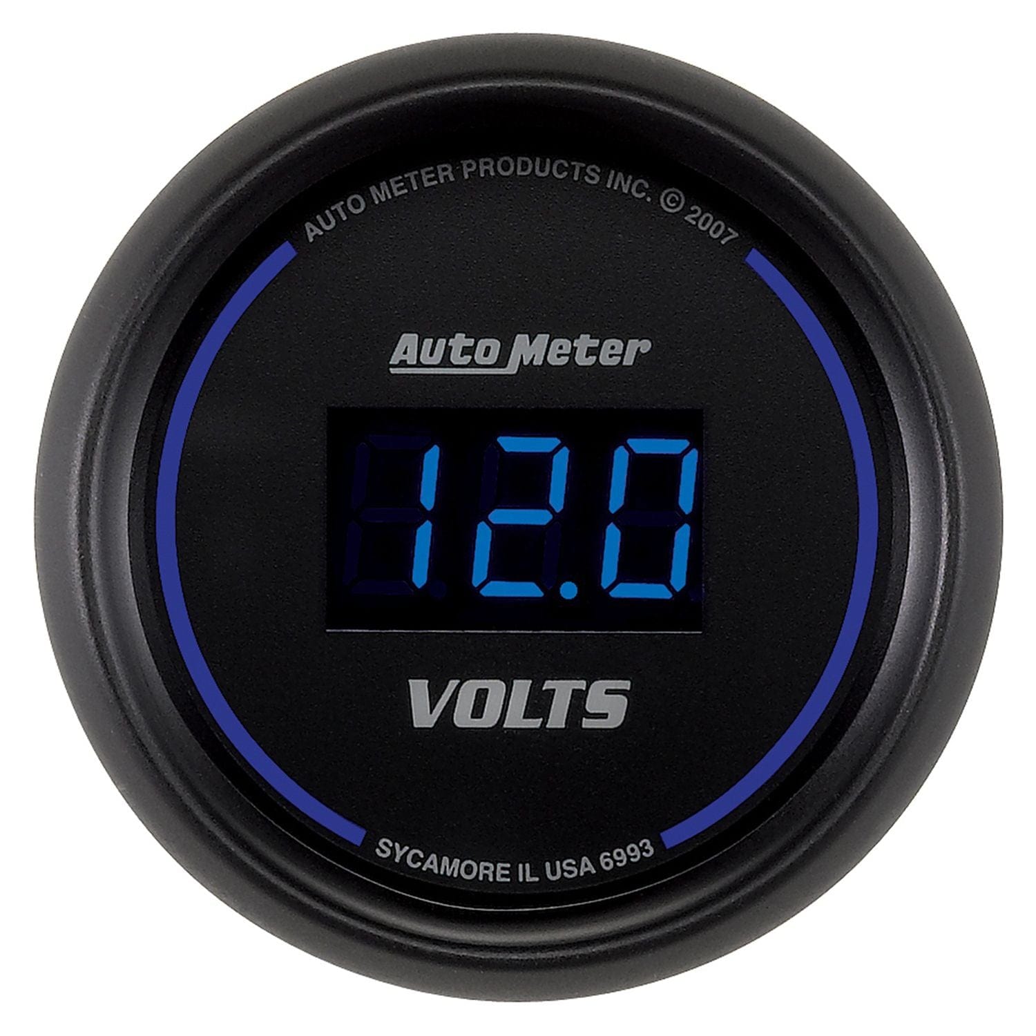 AUTOMETER Digital, In-dash, 2-1/16", 8-18 Volts Auto Meter Cobalt Digital Series Voltmeter Gauge AU6993 SR