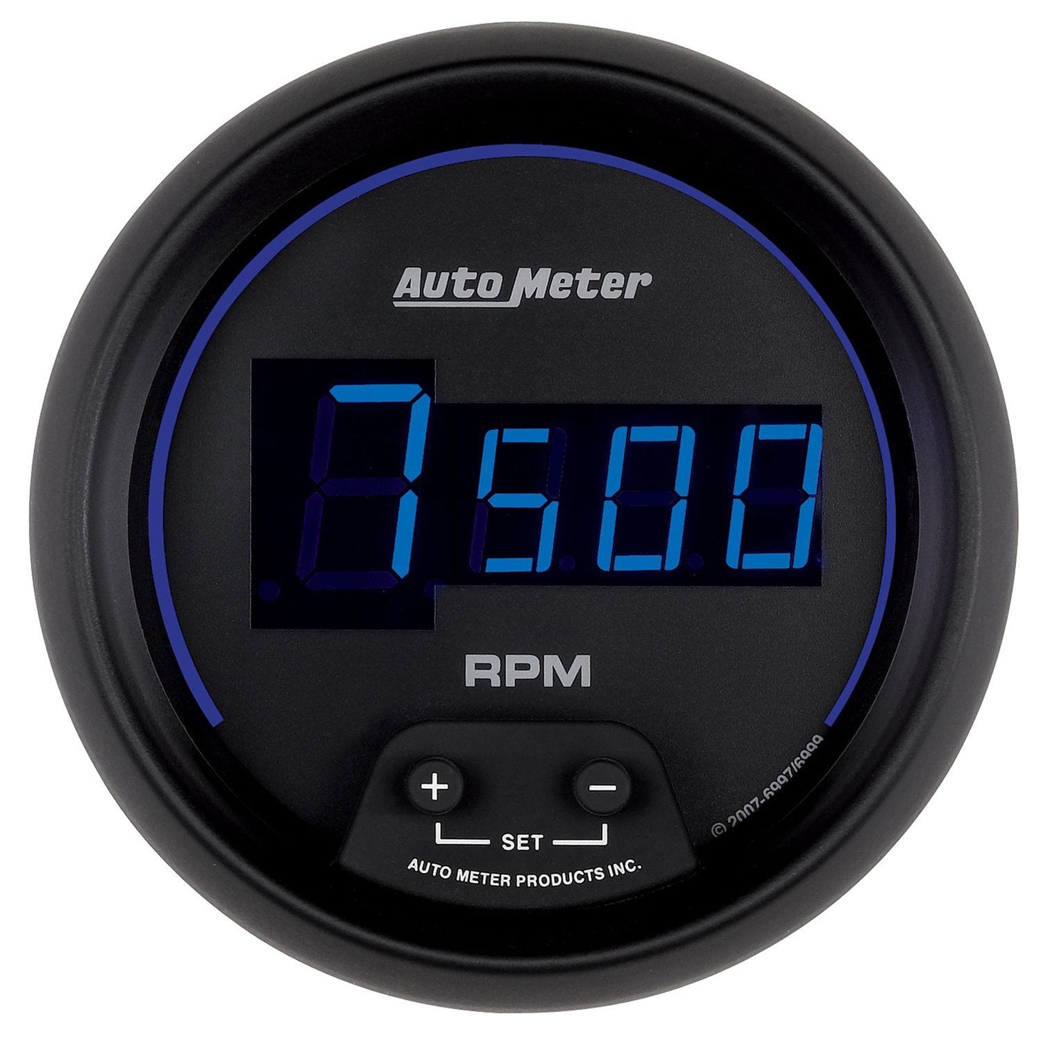 AUTOMETER Digital, In-dash, 3-3/8", 0-10,000 rpm Auto Meter Cobalt Series Tachometer AU6997 SR
