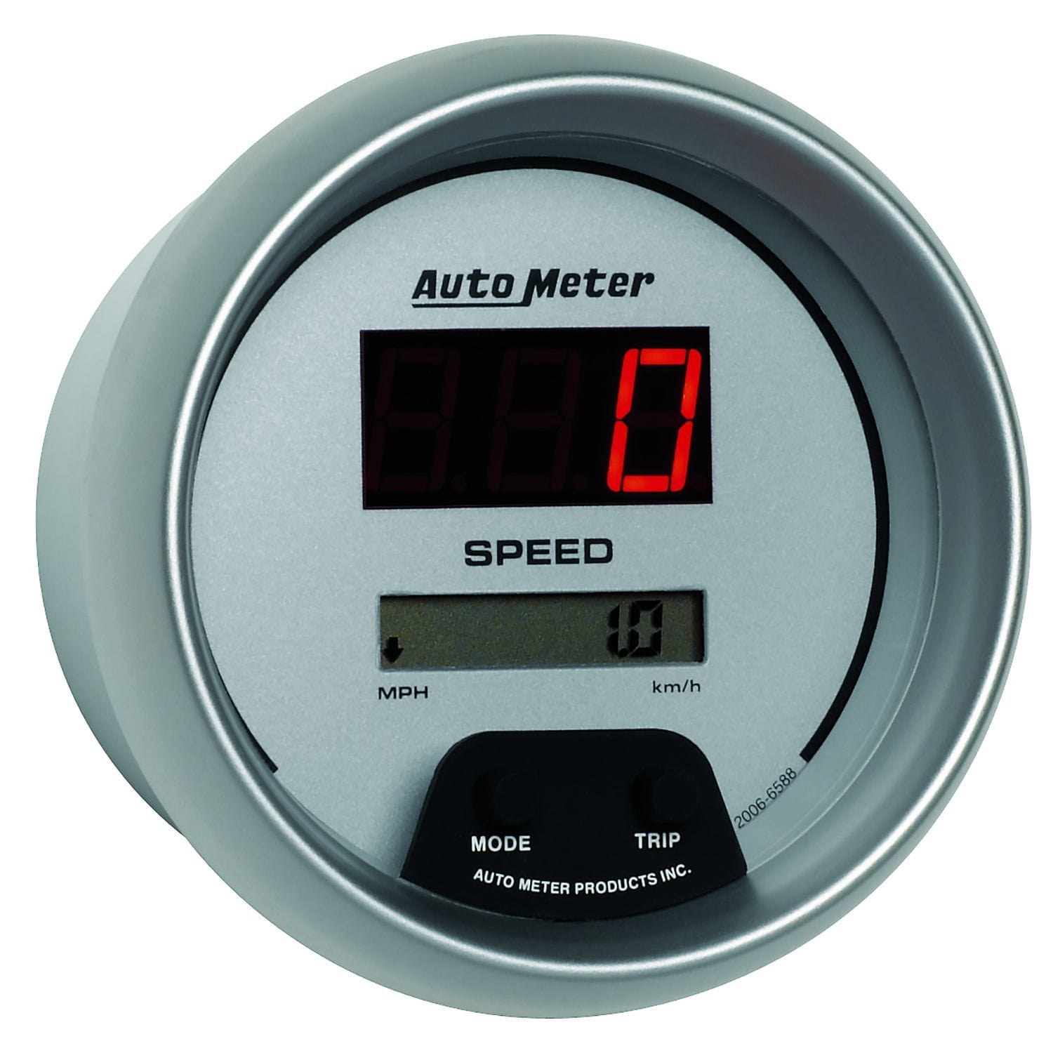 AUTOMETER Digital, Programmable, In-dash, 3-3/8", 160 MPH or 260 km/h Auto Meter Ultra-Lite Digital Series Speedometer AU6588 SR