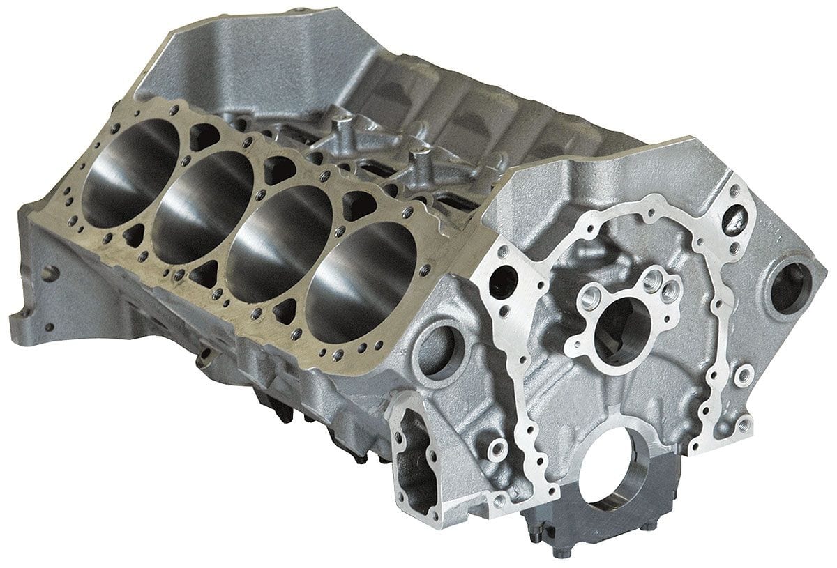 DART 4.125"; Bore, 9.025"; Deck, 350 Mains, 1 Piece Rear Seal Dart Dart SHP Cast Iron SB Chev Engine Block with 4-Bolt Ductile Caps DA31161211L SR