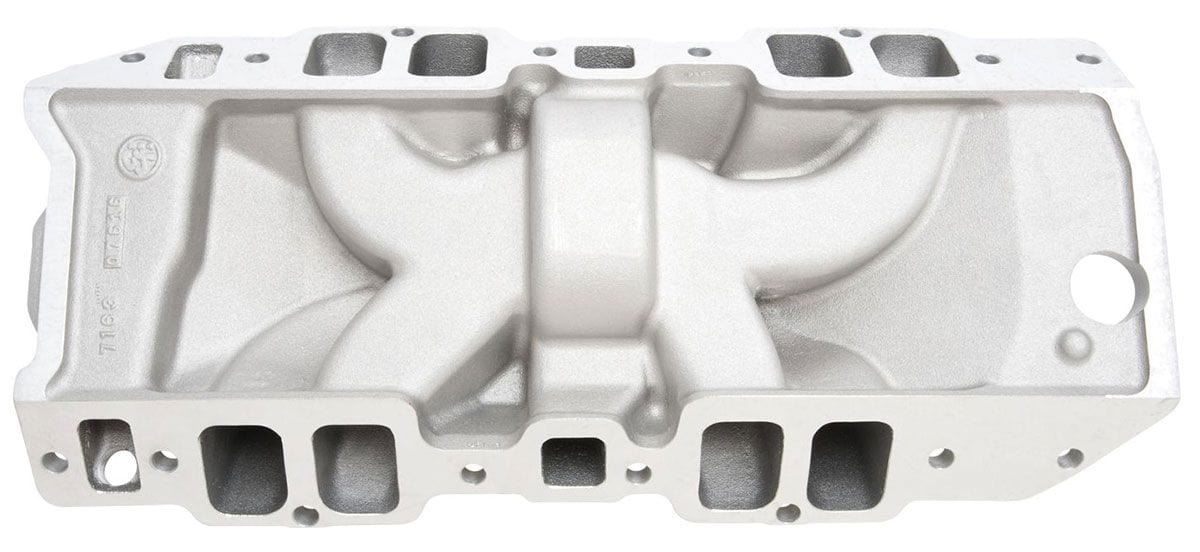 EDELBROCK Big Block Chevy 396-502 rectangular port, 1500 to 6500 rpm Edelbrock Performer RPM Intake Manifold ED7163 SR