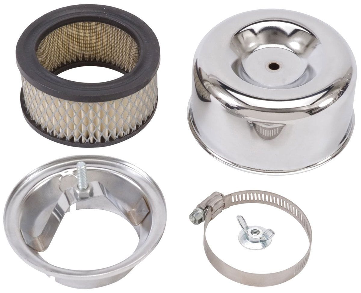 EDELBROCK Chrome Suit Edelbrock 94 Carburettor Edelbrock Air Cleaner Assembly ED1202 SR