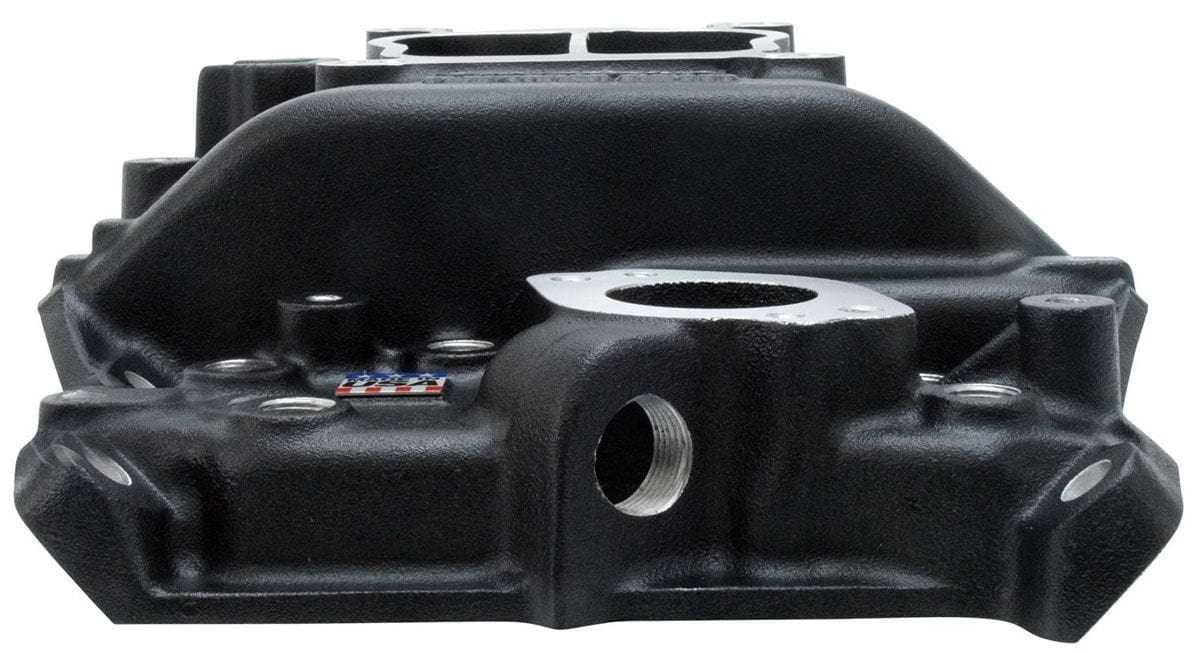 EDELBROCK Chrysler 318-360, Idle - 5500 rpm, Dual Plane, non-EGR, Black Finish Edelbrock Performer Intake Manifold ED21763 SR