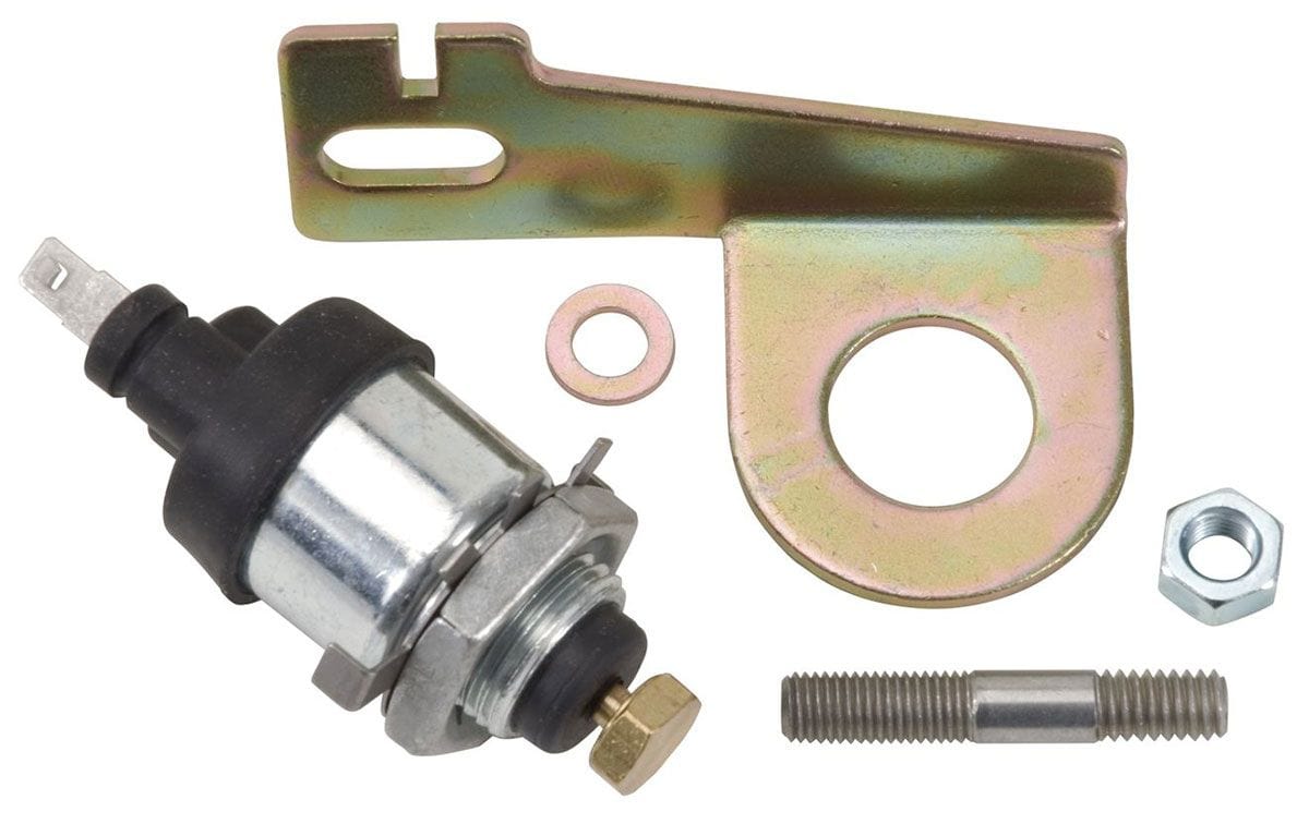 EDELBROCK For all Edelbrock Square-Bore carbs Edelbrock Throttle Solenoid and Bracket ED8059 SR