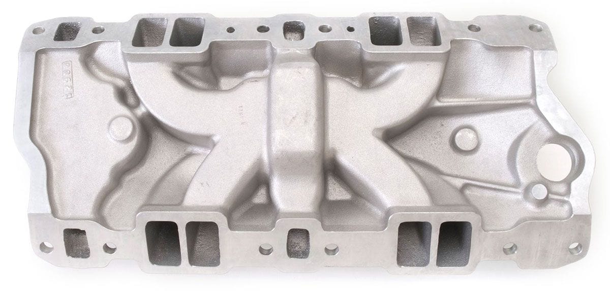 EDELBROCK SB Chevy, Idle - 5500 rpm, Dual Plane, non-EGR Edelbrock Performer EPS Intake Manifold ED2701 SR