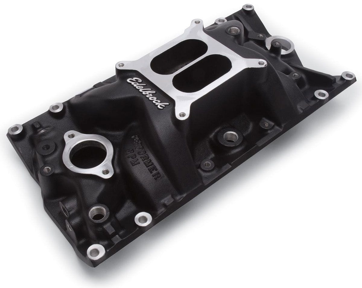 Edelbrock Small Block Chevy Vortec, 1500-6500 rpm Edelbrock Performer RPM Intake Manifold - Black Finish ED71163 SR