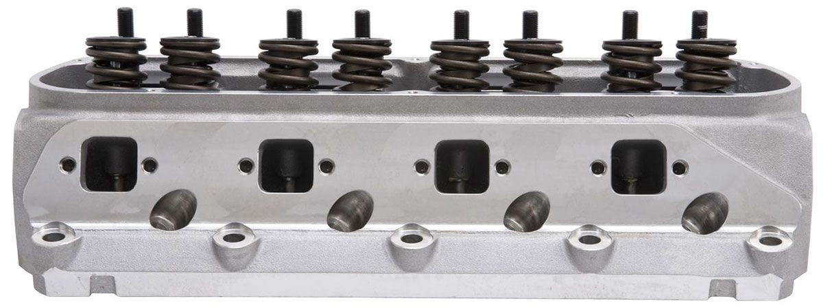 EDELBROCK Small Block Ford 289-351W, 60cc chambers, 210cc intake port, mech rol Edelbrock Victor Jr. 20° Cylinder Heads - Single - Complete ED77199 SR