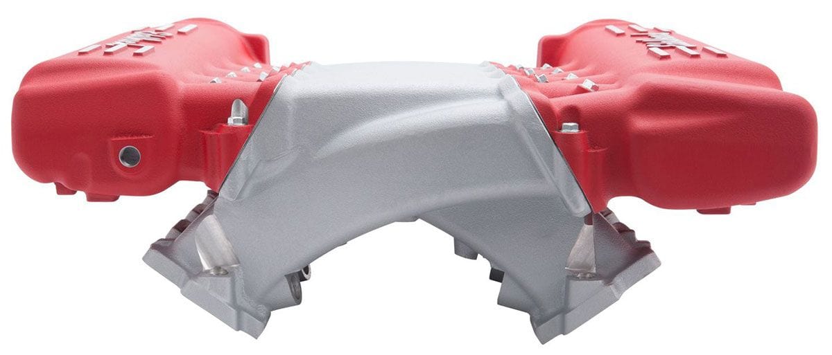 Edelbrock Suit Chev LS3, L92 and L76 Rectangular Port Cylinder Heads Edelbrock Cross-Ram Intake Manifold - Red Finish ED7141 SR