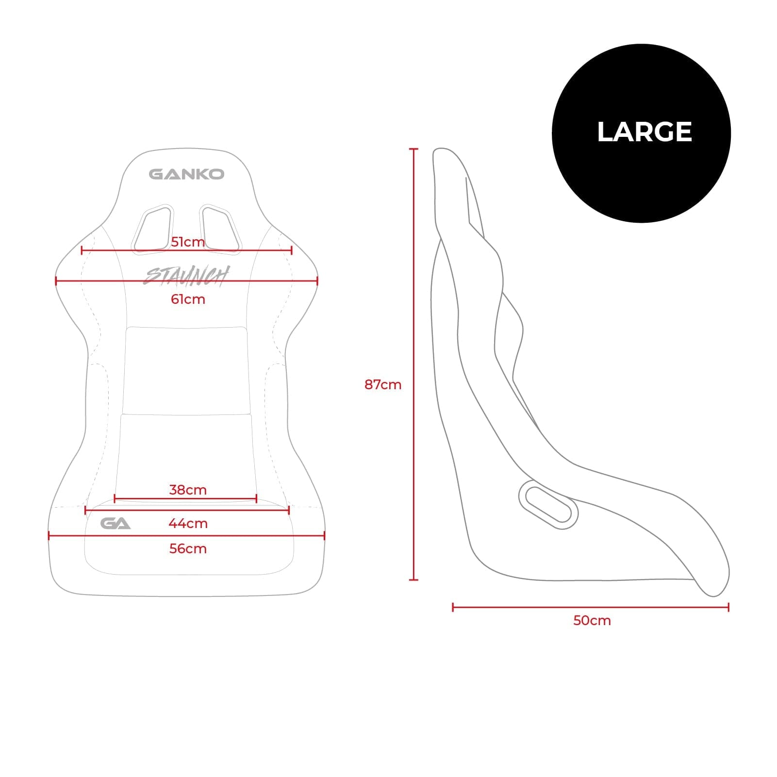 GANKO JP Seats GANKO JP - STAUNCH FIXED BACK - LEOPARD PRINT SR