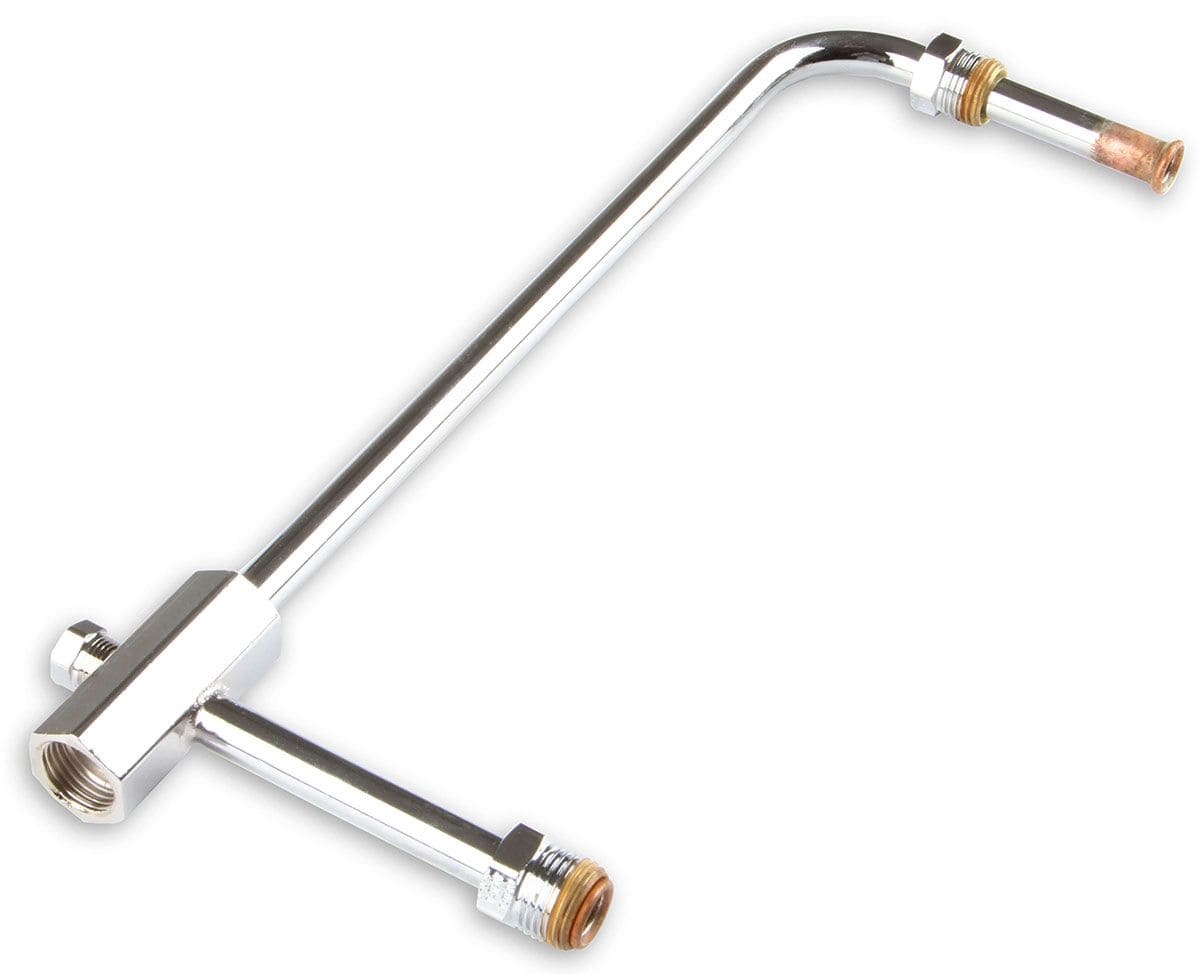 HOLLEY 5/8-18 inverted flare inlet. 9.25" center to center. Holley Chrome Fuel Line For Holley Model 4150 Carburettor HO34-150 SR
