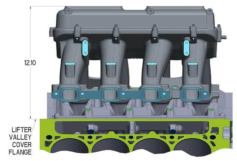 HOLLEY Suit Dual 4150 & 4500 Carburettor Mounting Holley Hi-Ram Intake Plenum Top Only - Natural Finish HO300-207 SR