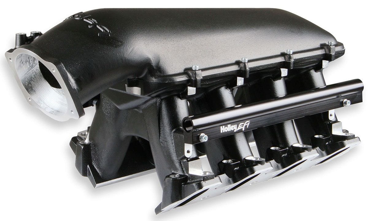 HOLLEY Suit Single GM LS 102mm Throttle Bod Holley LS1/LS2/LS6 Hi-Ram Intake Manifold - Black HO300-123BK SR