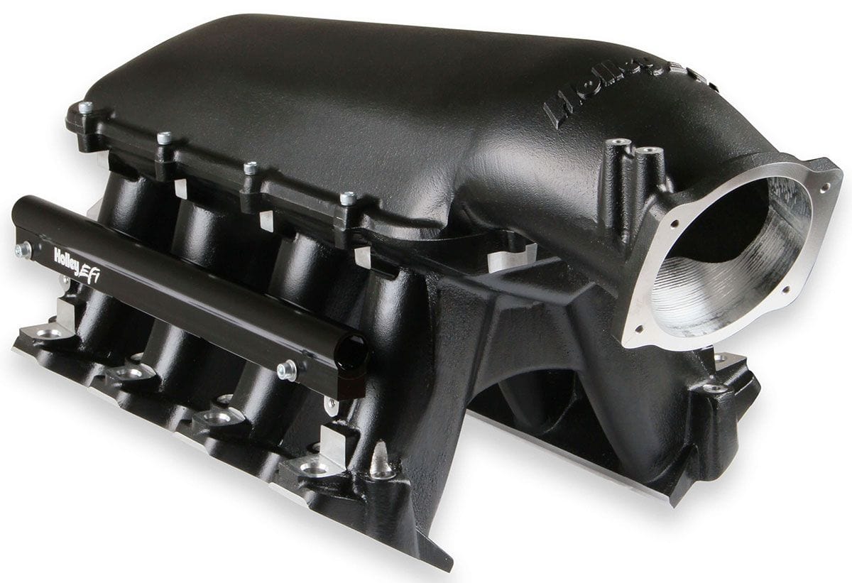 HOLLEY Suit Single GM LS 102mm Throttle Bod Holley LS1/LS2/LS6 Hi-Ram Intake Manifold - Black HO300-123BK SR