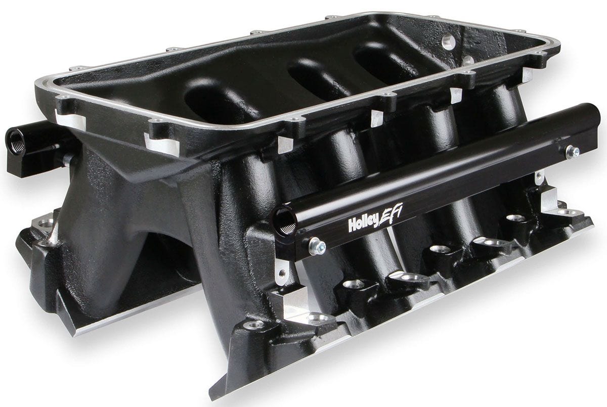 HOLLEY Suit Single GM LS 102mm Throttle Bod Holley LS1/LS2/LS6 Hi-Ram Intake Manifold - Black HO300-123BK SR