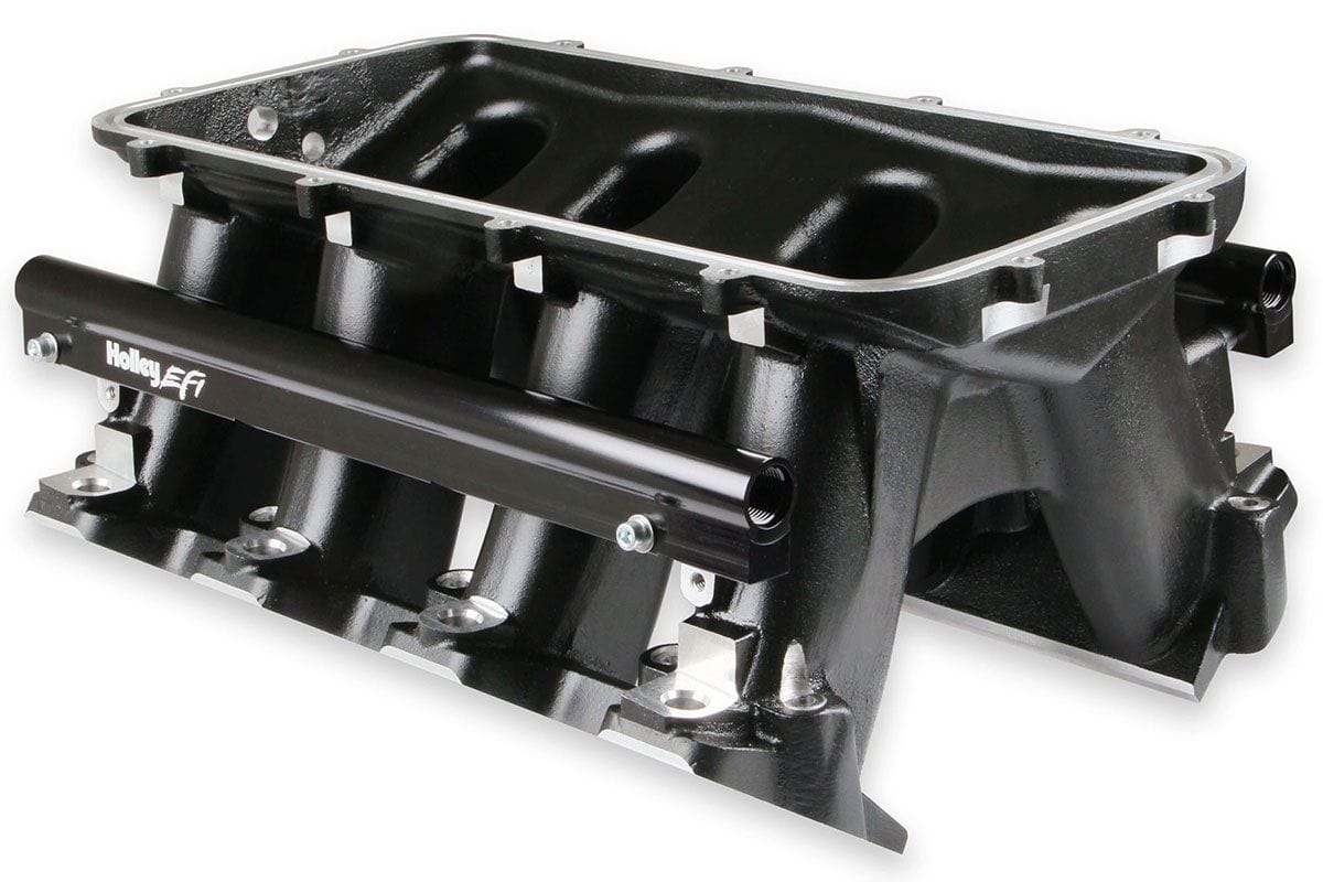 HOLLEY Suit Single GM LS 102mm Throttle Bod Holley LS1/LS2/LS6 Hi-Ram Intake Manifold - Black HO300-123BK SR