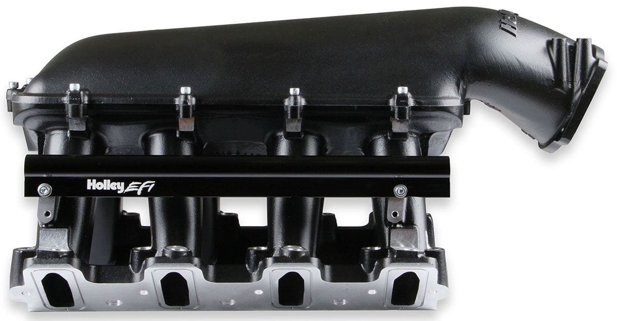 HOLLEY Suit Single GM LS 102mm Throttle Bod Holley LS1/LS2/LS6 Hi-Ram Intake Manifold - Black HO300-123BK SR