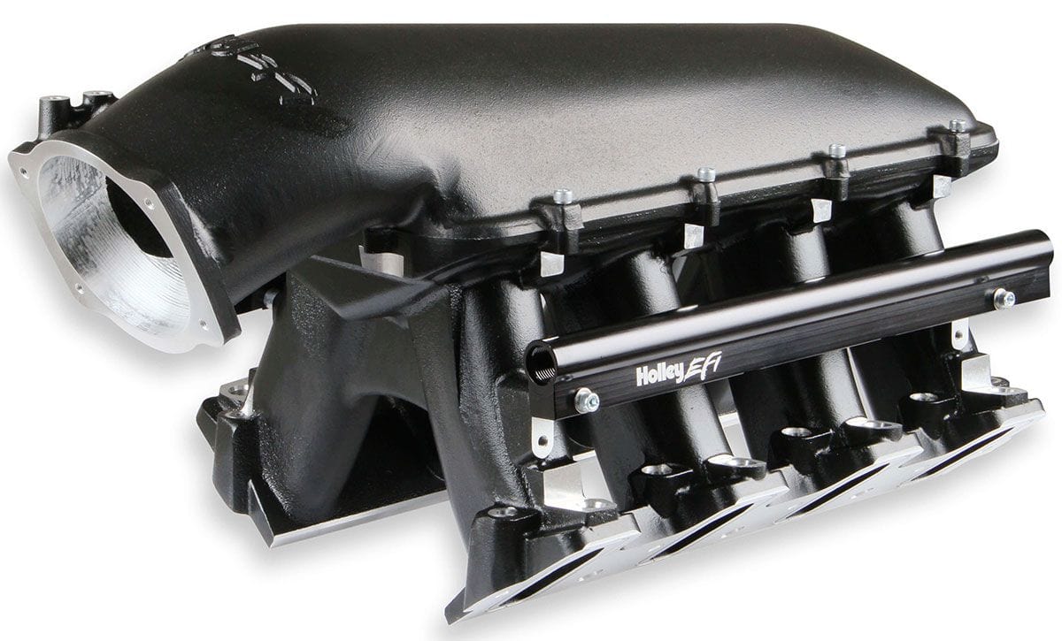 HOLLEY Suit Single GM LS 92mm Throttle Bod Holley LS1/LS2/LS6 Hi-Ram Intake Manifold - Black HO300-122BK SR