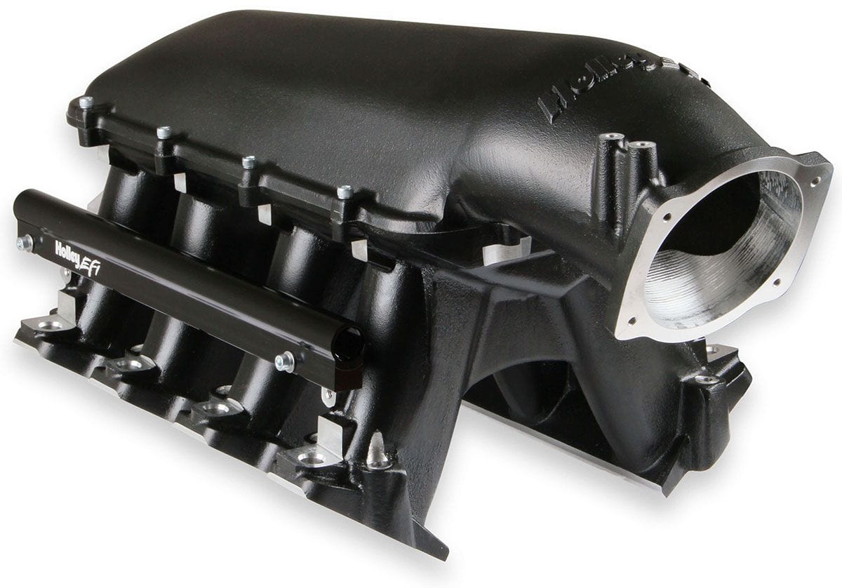 HOLLEY Suit Single GM LS 92mm Throttle Bod Holley LS1/LS2/LS6 Hi-Ram Intake Manifold - Black HO300-122BK SR