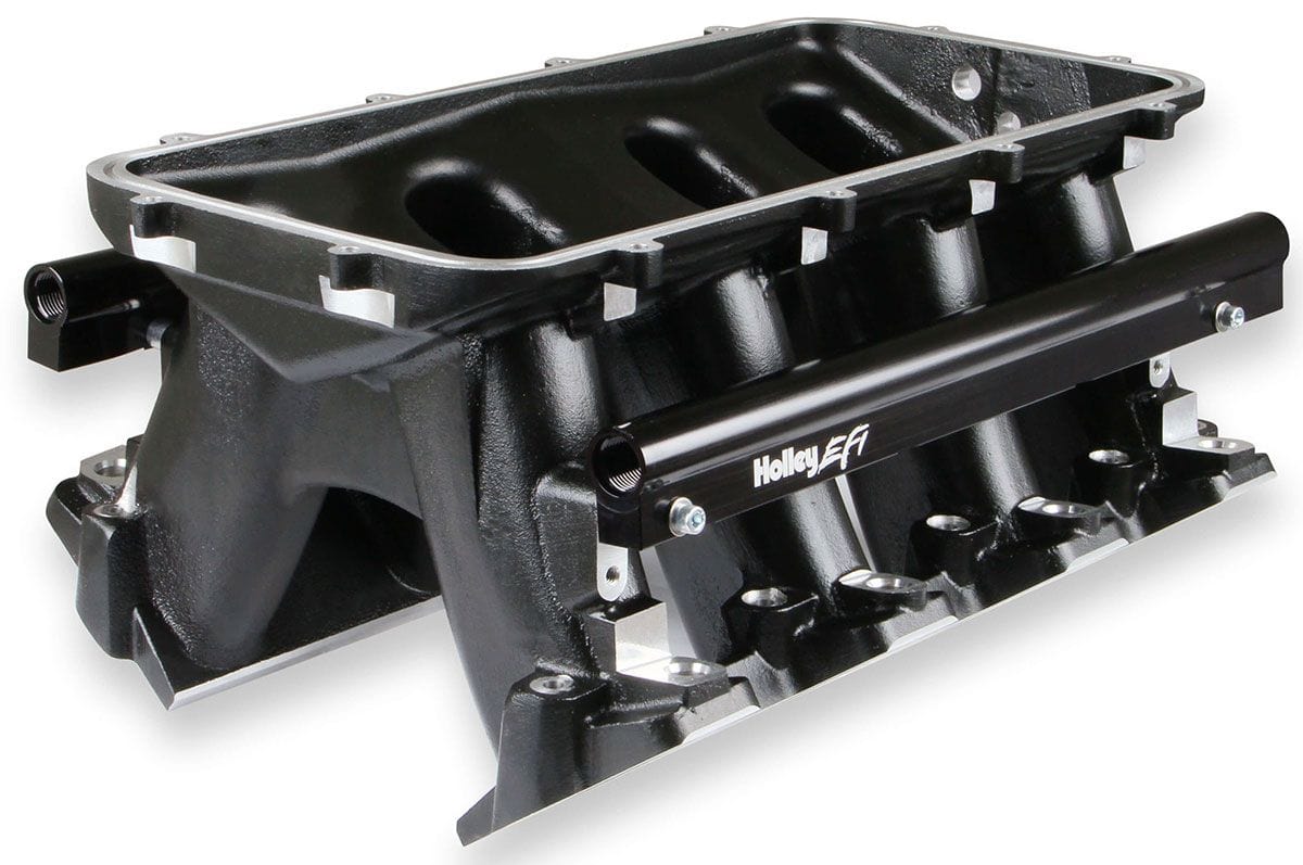HOLLEY Suit Single GM LS 92mm Throttle Bod Holley LS1/LS2/LS6 Hi-Ram Intake Manifold - Black HO300-122BK SR