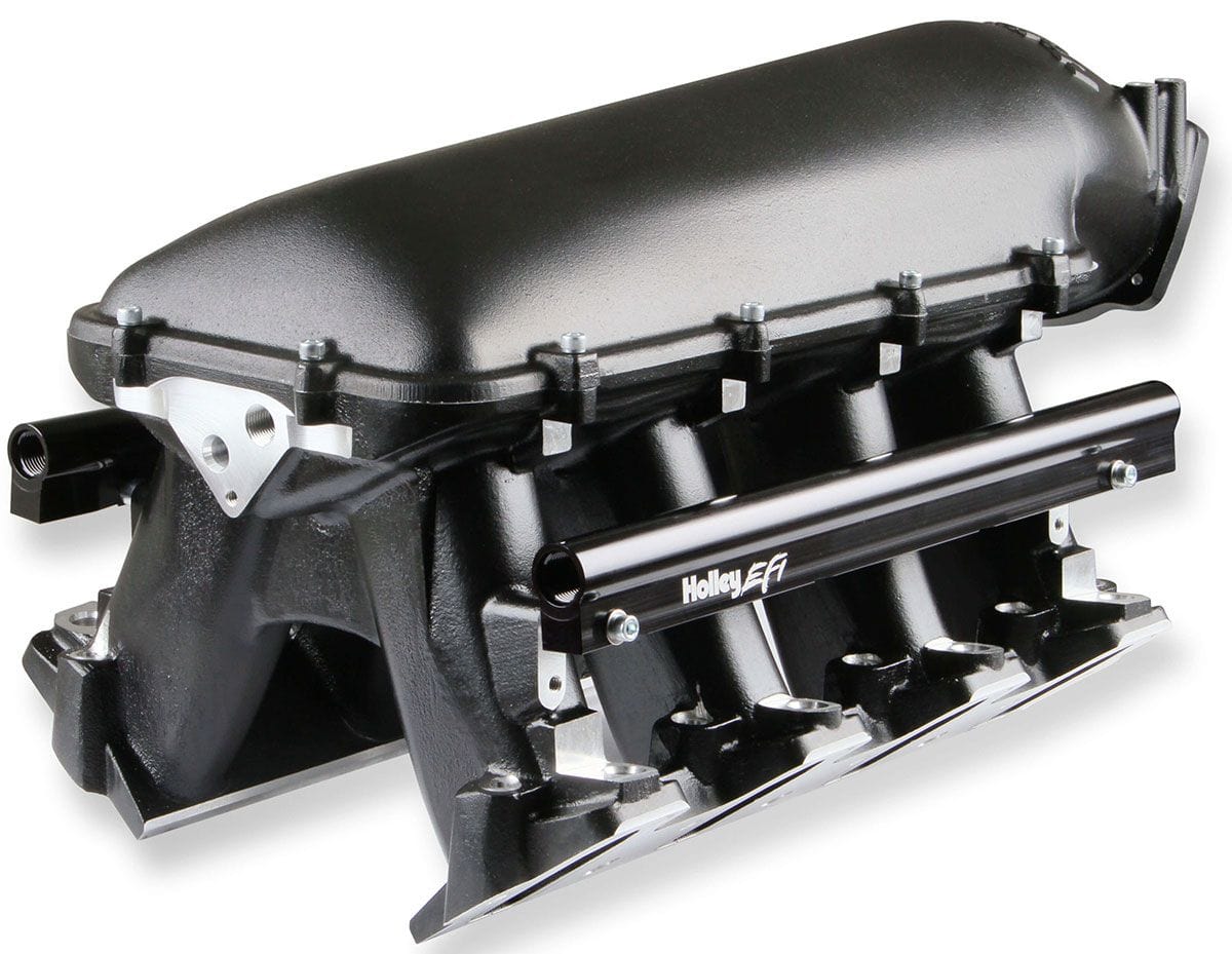 HOLLEY Suit Single GM LS 92mm Throttle Bod Holley LS1/LS2/LS6 Hi-Ram Intake Manifold - Black HO300-122BK SR