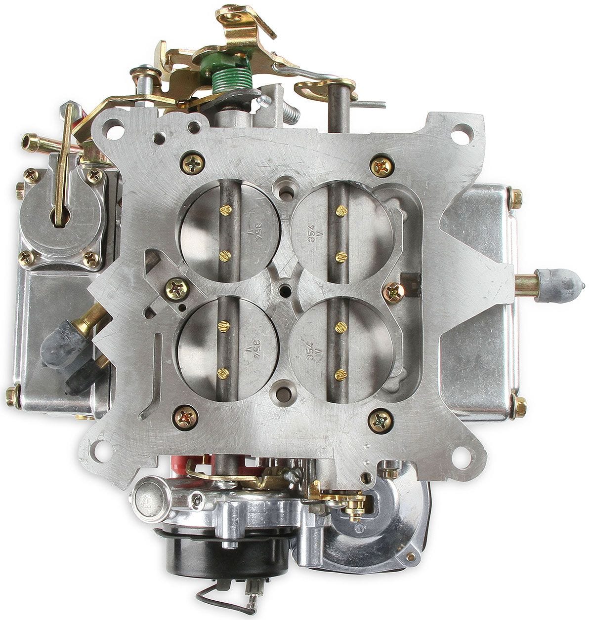 HOLLEY Vacuum Secondaries, Electric Choke, Ford A/T Kickdown Holley 750 CFM 4-Barrel Aluminium Street Carburettor with Square Bowls HO0-80459SA SR