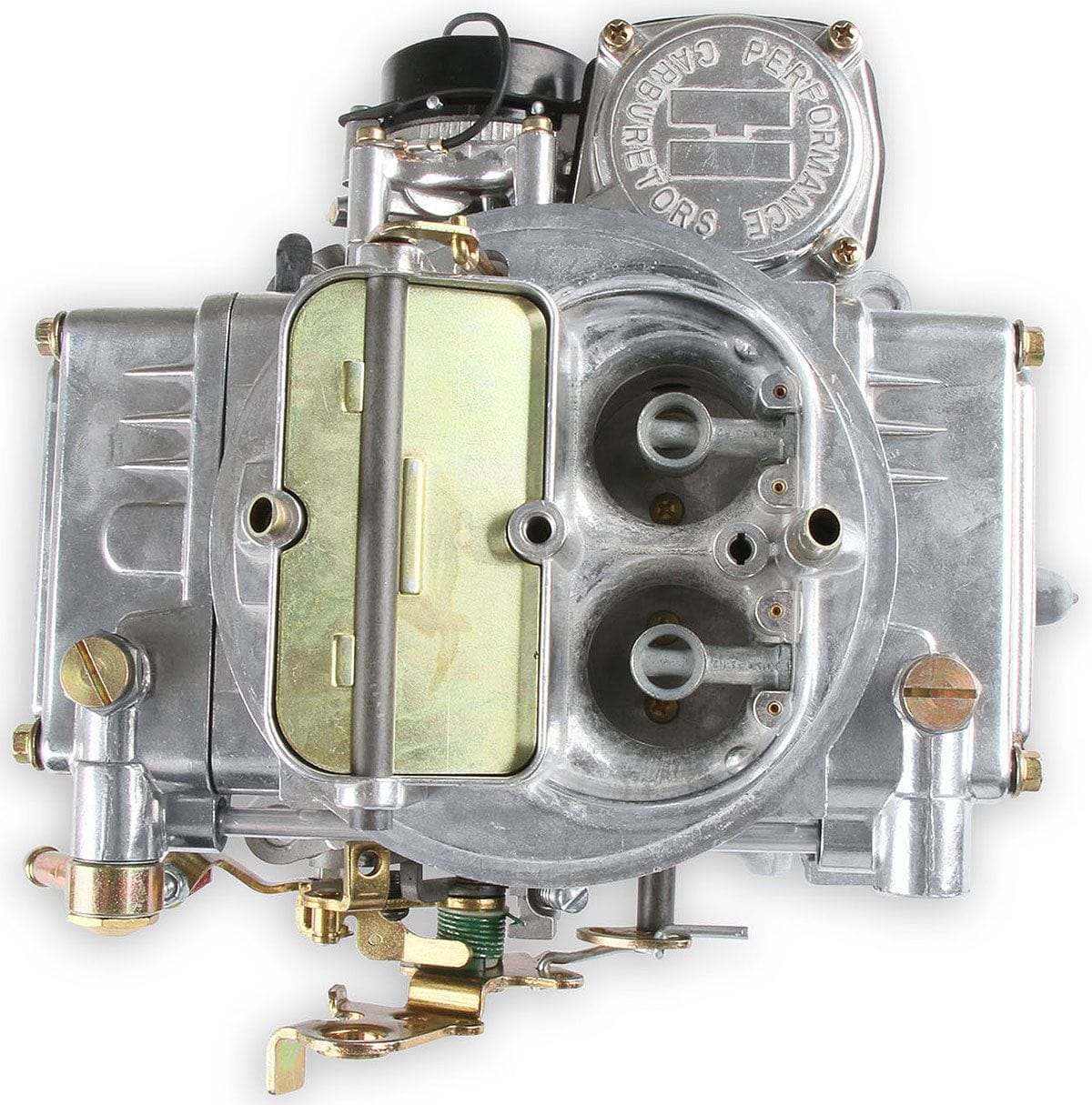 HOLLEY Vacuum Secondaries, Electric Choke, Ford A/T Kickdown Holley 750 CFM 4-Barrel Aluminium Street Carburettor with Square Bowls HO0-80459SA SR