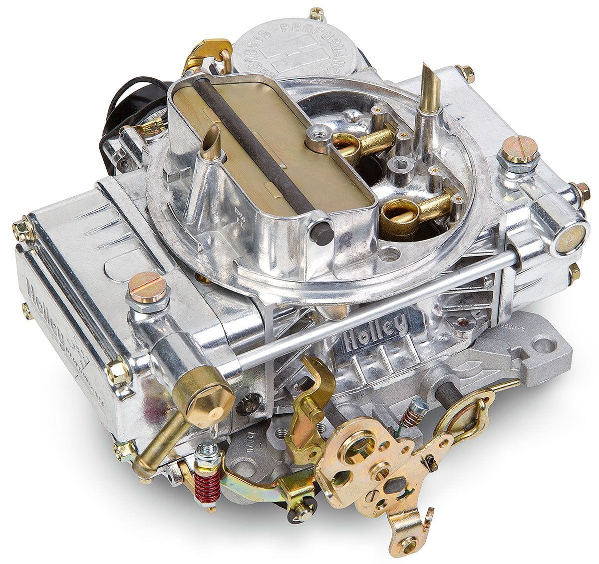 HOLLEY Vacuum Secondaries, Electric Choke, Ford A/T Kickdown Holley 750 CFM 4-Barrel Aluminium Street Carburettor with Square Bowls HO0-80459SA SR