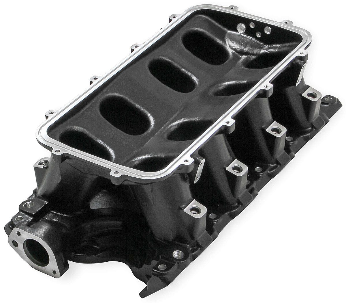 HOLLEY Works with 95mm-105mm GM LS Throttle Bodies Holley Ford 351 Windsor Hi-Ram EFI Manifold - Black HO300-241BK SR