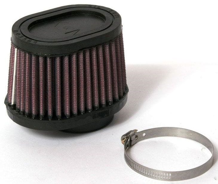 K&N 4 in (102 mm) Base L x 2.875 in (73 mm) Base W x 2.75 in (70 mm) H x 3 in (76 mm) Top L x 2 in (51 mm) Top W - KNRC-2450 K&N K&N Universal Clamp On Filter Fits 1.75 in (44 mm) KNRC-2450 SR