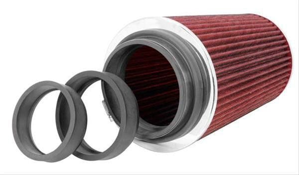 K&N 9.5 in (241 mm) H x 3.5 in 4.75 in (121 mm) Top OD 6 in (152 mm) Base OD - KNRG-1002RD K&N K&N Universal Tapered Clamp On Filter With Universal Flage Inserts KNRG-1002RD SR