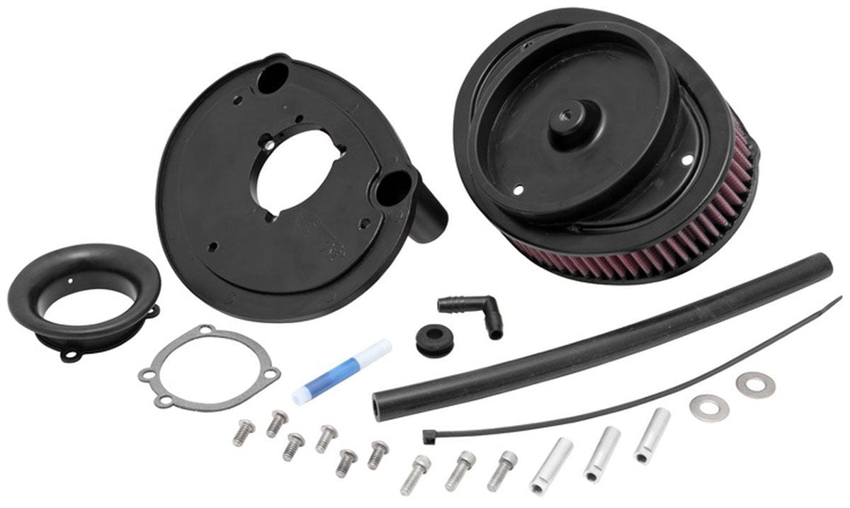 K&N Fits 1999-2012 Softail, Fat Boy, Heritage, Night Train, Rocker & Dyna With 1-5/8" Tall Filter - KNRK-3909-1 K&N K&N Custom Harley Davidson Air Filter Assembly KNRK-3909-1 SR